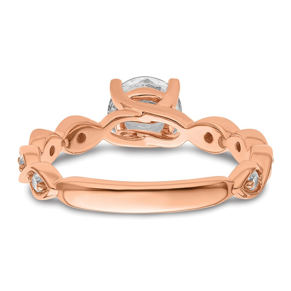 14K Rose Gold Lab Grown Diamond VS/SI FGH Semi-mount Engagement Ring