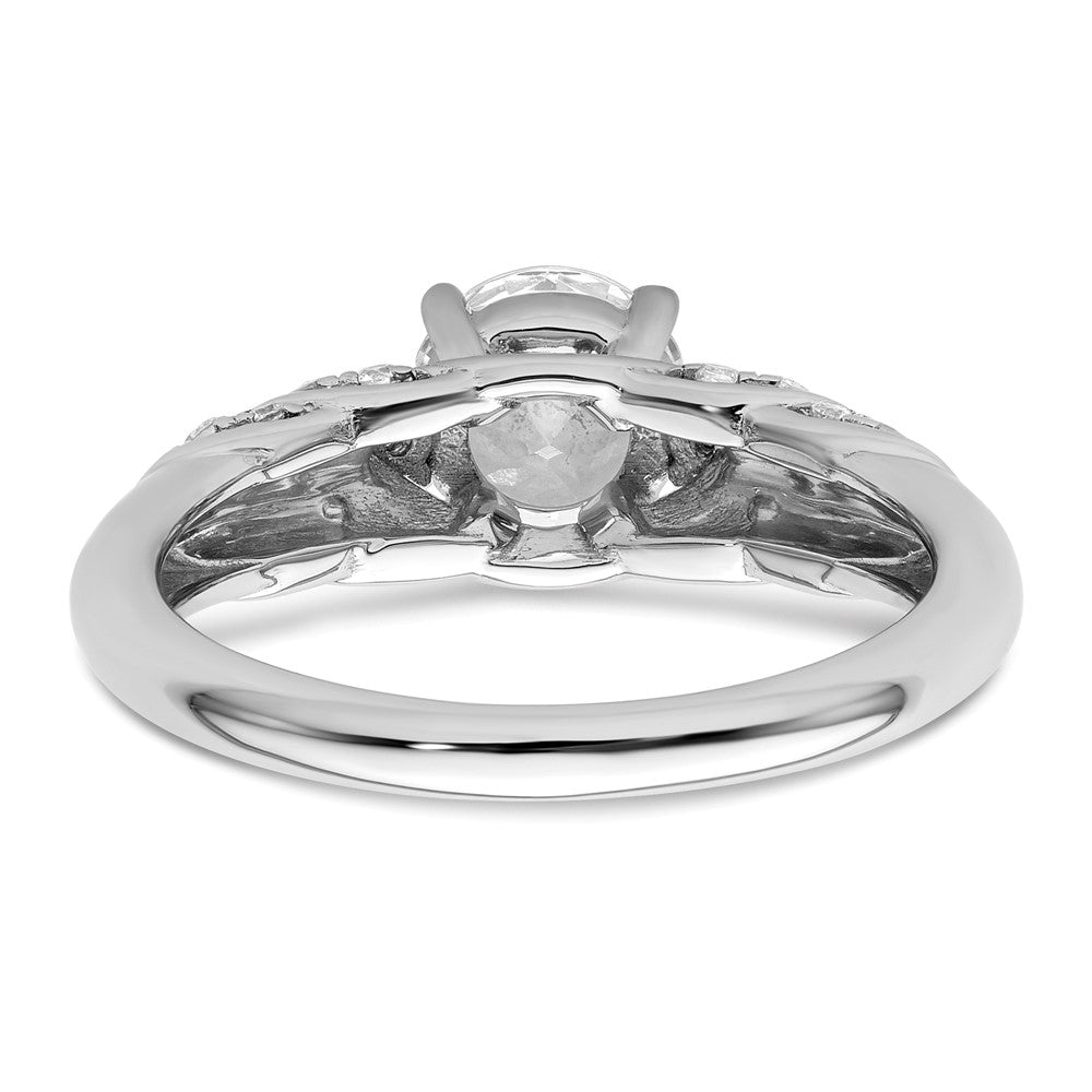 14K White Gold Lab Grown VS/SI FGH Dia Semi-mount Engagement Ring