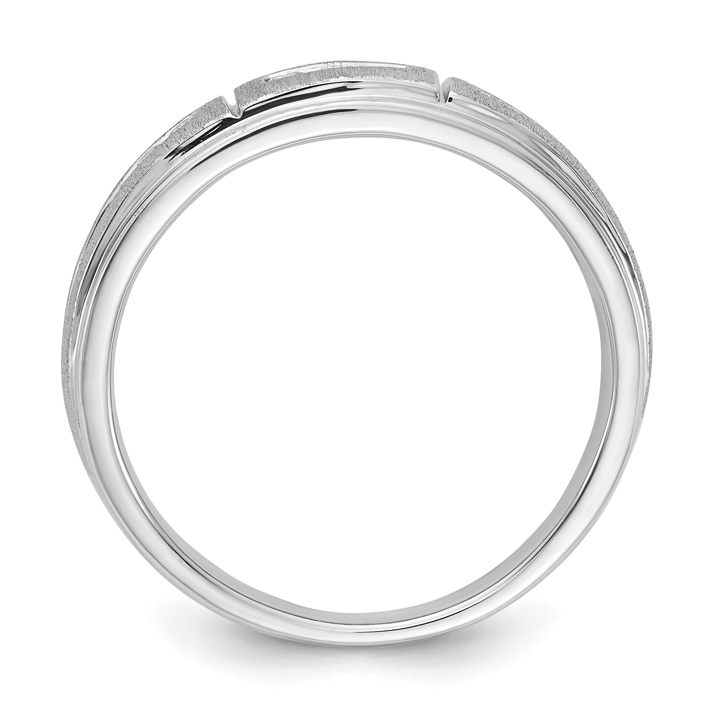 IBGoodman 10k White Gold 1/5 carat Lab Grown Diamond VS/SI+ G+ Complete Men's Ring