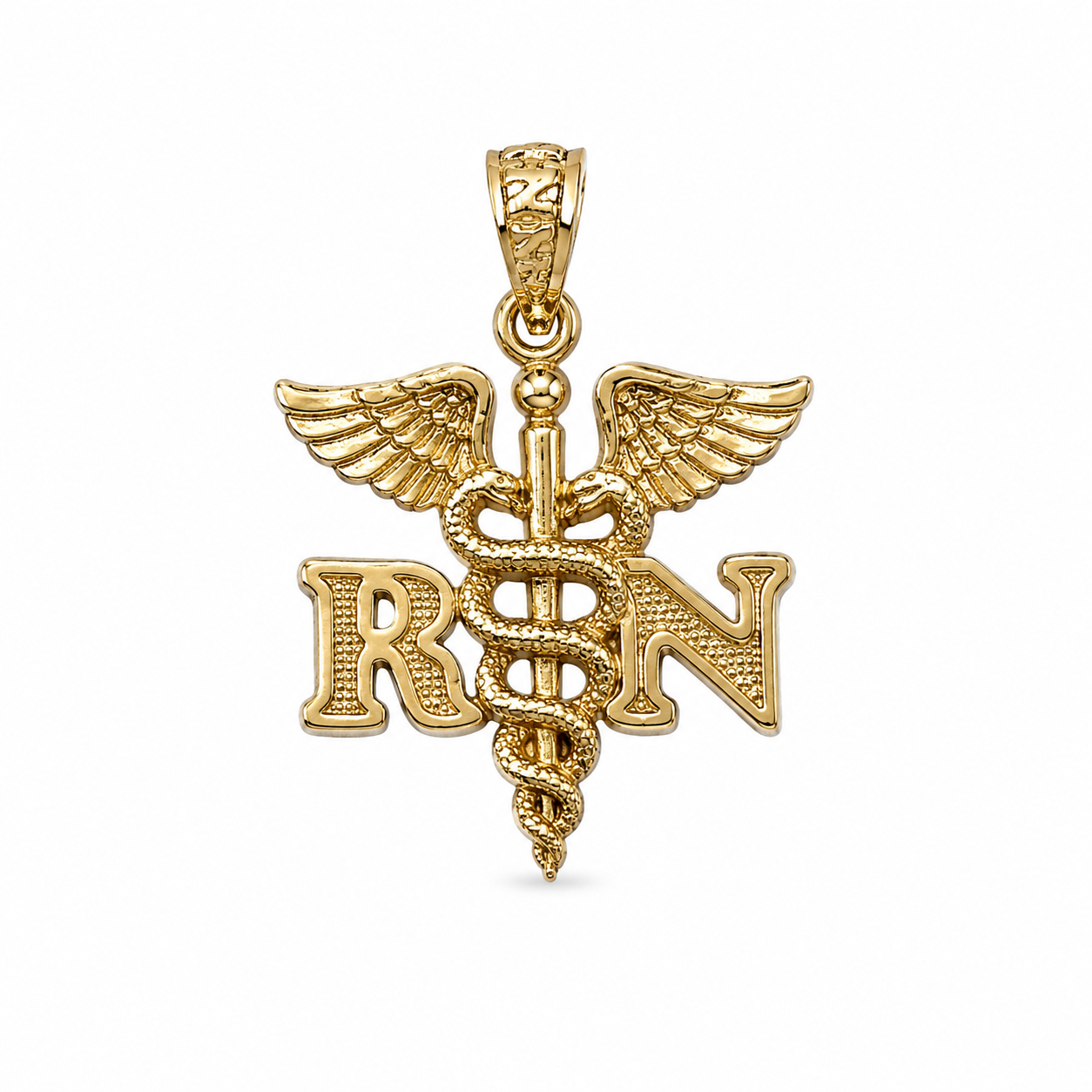 10KT Registered Nurse Yellow Gold Pendant [A1B4]