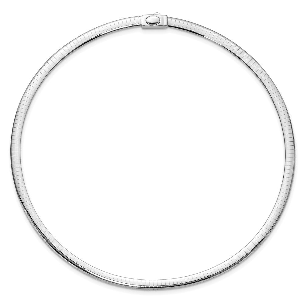 14k 5mm Reversible White & Yellow Domed Omega Necklace