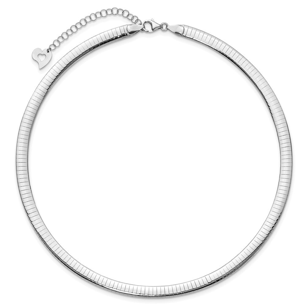 14k Two-tone Lt Reversible 6mm Omega w/extender Necklace