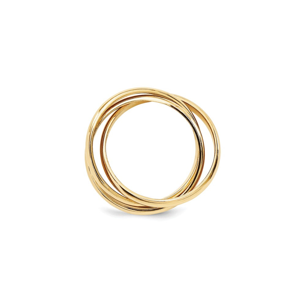 14k Polished Rolling Ring Size 4