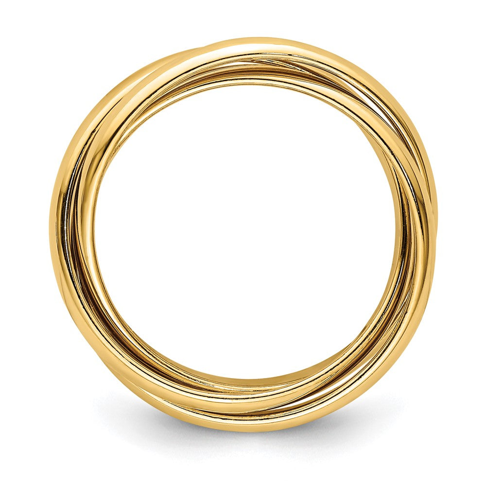 14k Polished Rolling Ring Size 7.5