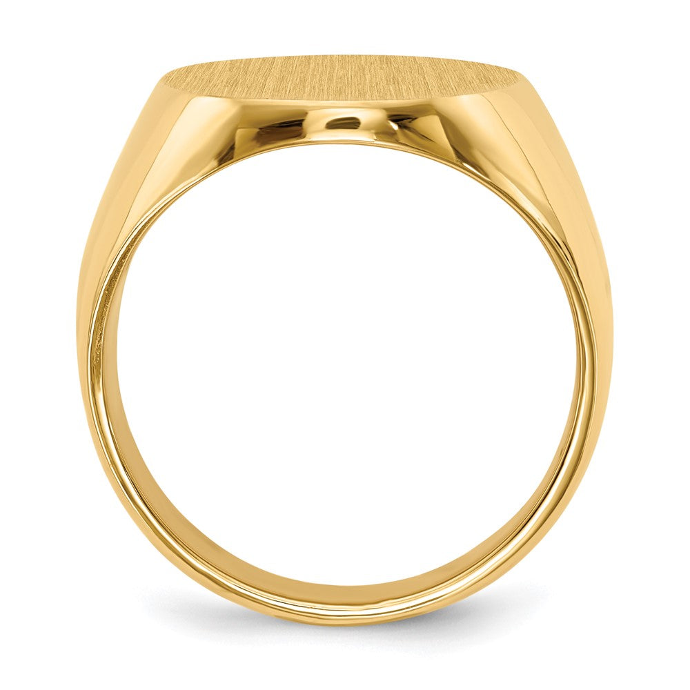 14k 15.5x19.0mm Closed Back Mens Signet Ring