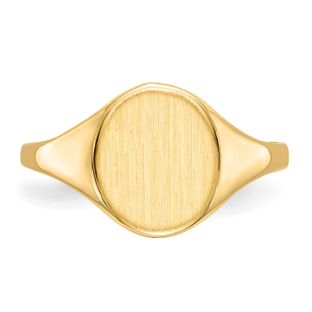 14k 10.0x8.5mm Open Back Signet Ring