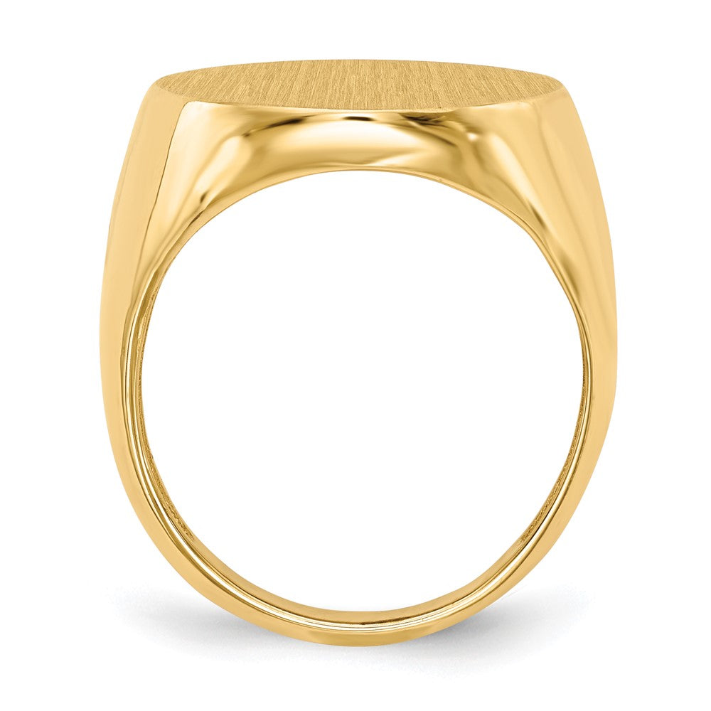 14k 22.0x18.0mm Open Back Men's Signet Ring