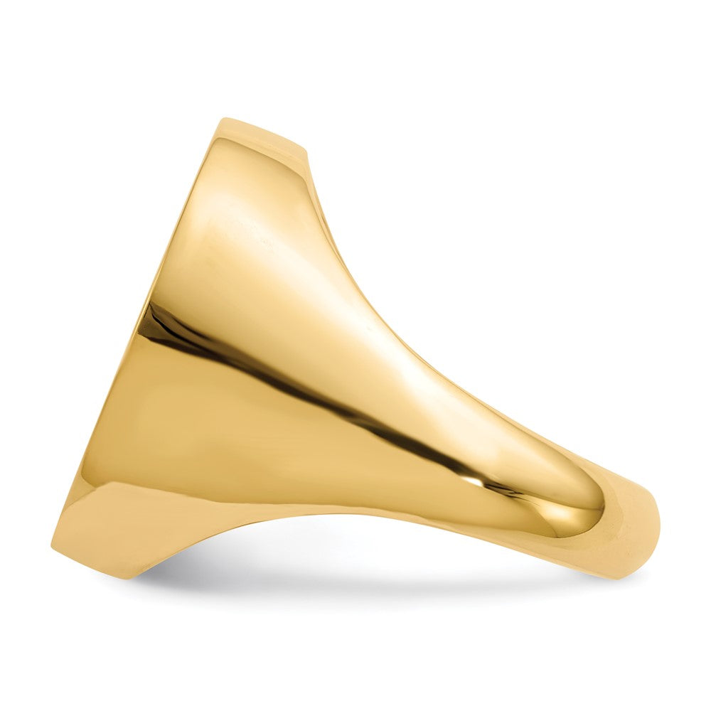 14k 20.0x18.0mm Closed Back Men's Signet Ring