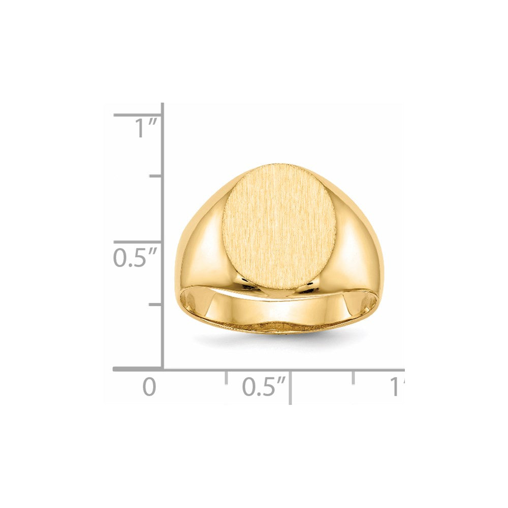 14k 14.5x12.0mm Open Back Men's Signet Ring