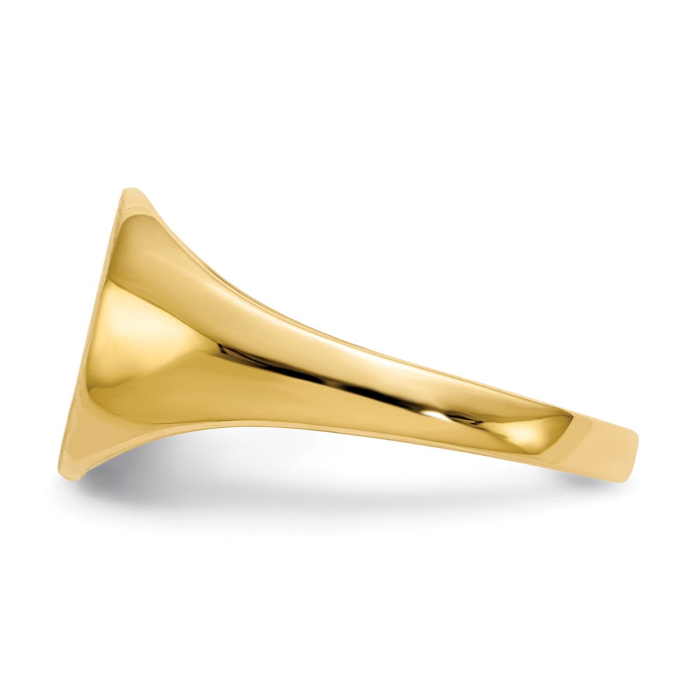 14k 9.5x10.0mm Closed Back Signet Ring