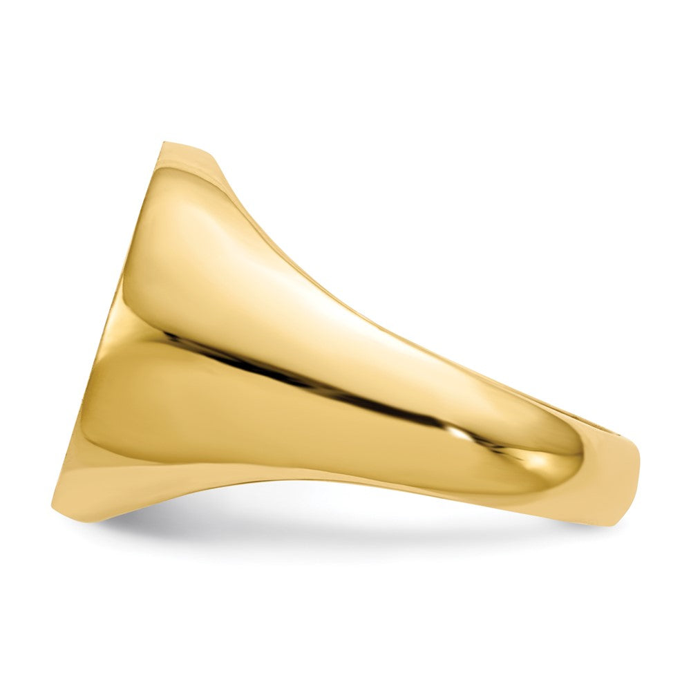 14k 15.0x15.5mm Open Back Signet Ring