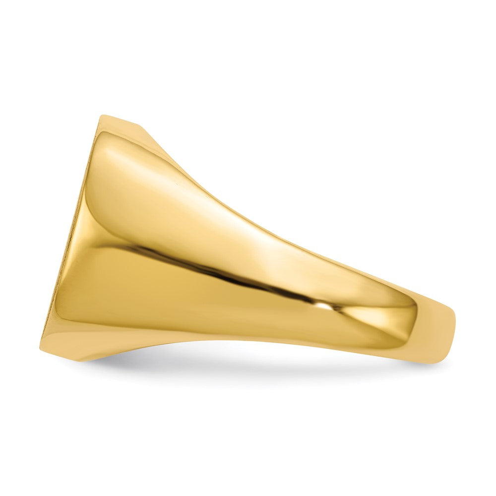 14k 13.5 x15.0mm Open Back Mens Signet Ring