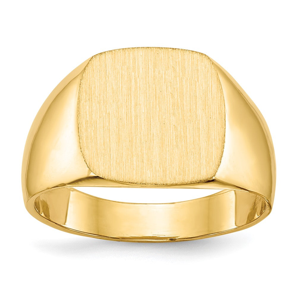 14k 12.0x13.0mm Closed Back Men's Signet Ring