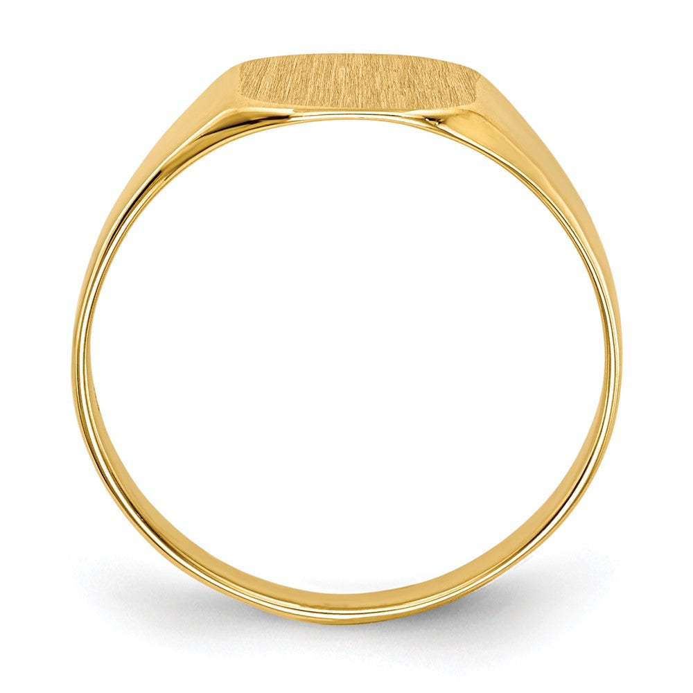 14k 8.5x8.5mm Closed Back Signet Ring