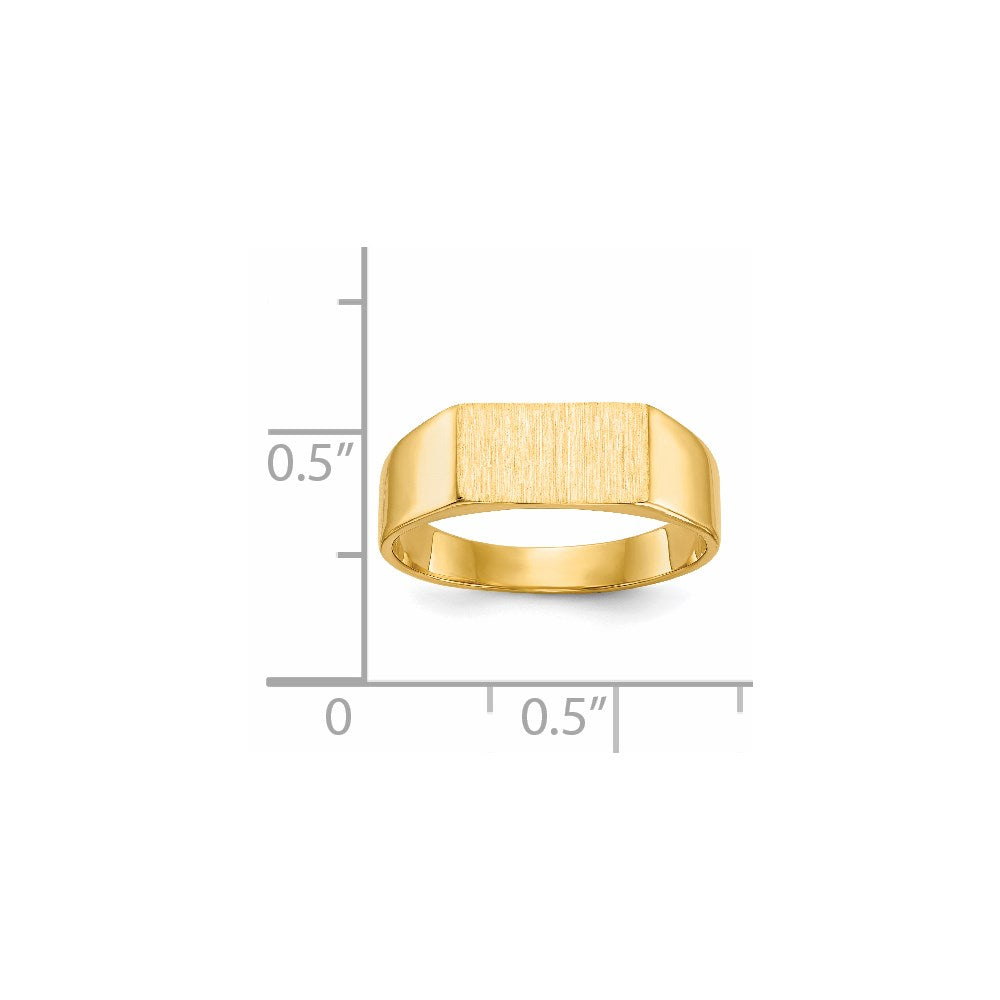 14k 5.5x10.5mm Closed Back Signet Ring