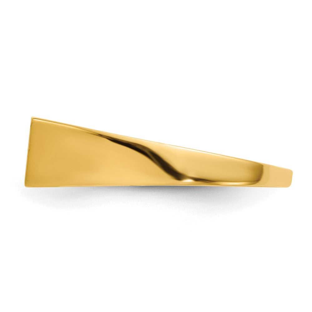 14k 5.5 x12.0mm Closed Back Signet Ring
