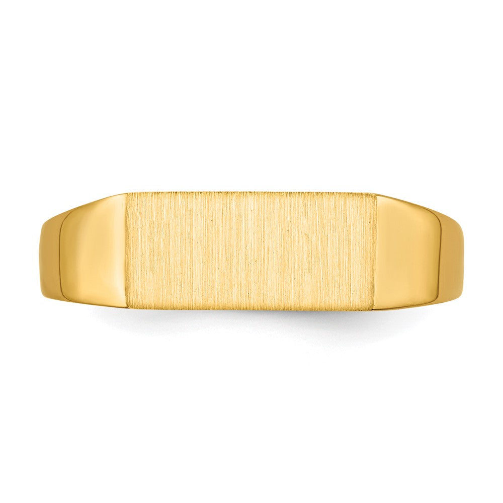 14k 5.5 x12.0mm Closed Back Signet Ring