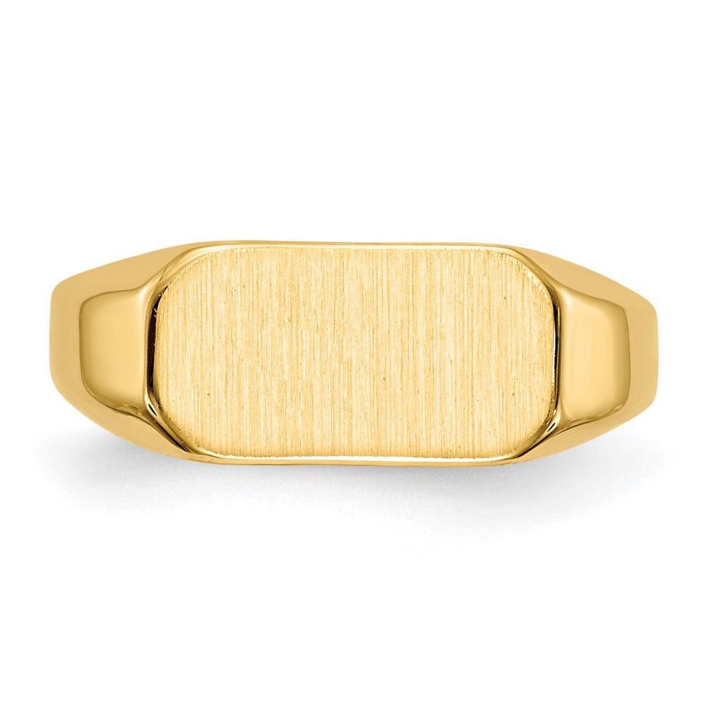 14k 6.5x12.0mm Closed Back Children's Signet Ring
