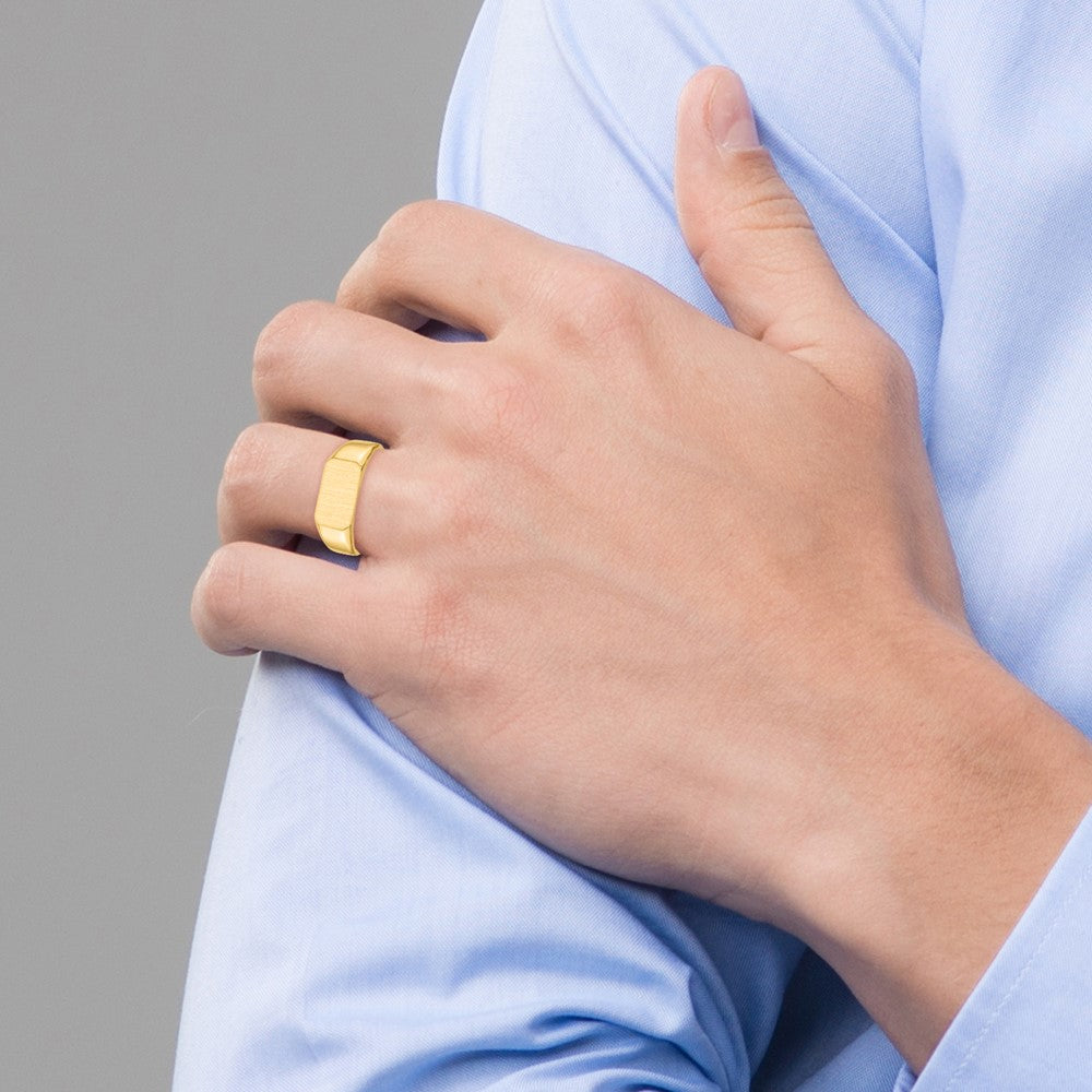 14k 6.5x11.5mm Closed Back Signet Ring