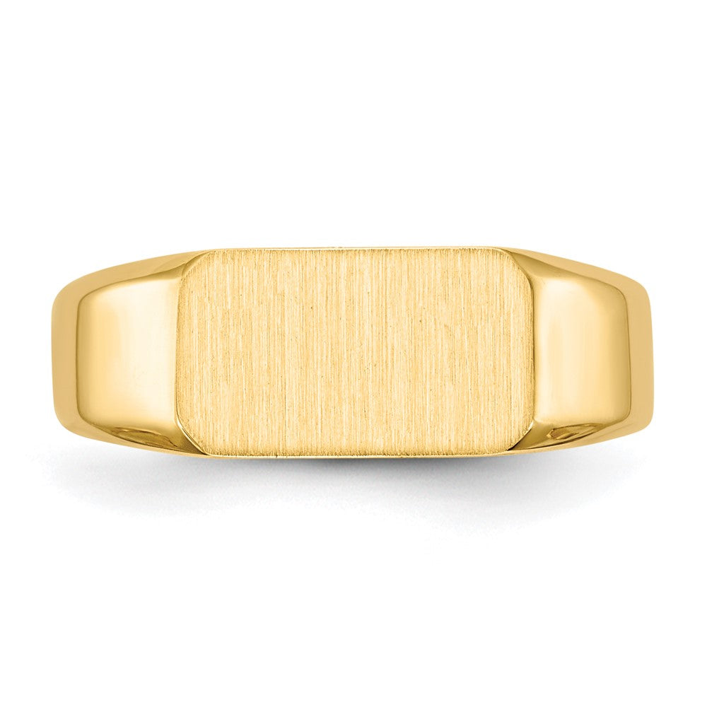 14k 6.5x11.5mm Closed Back Signet Ring