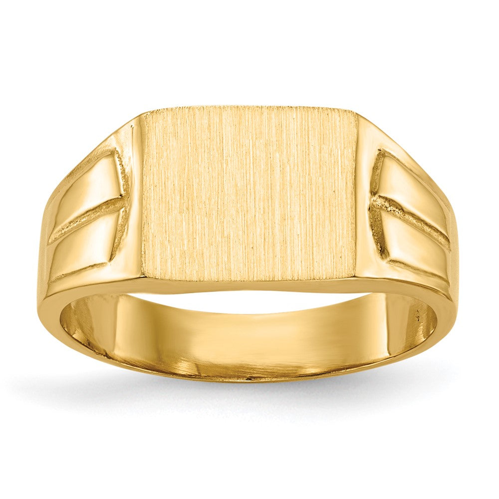 14k 7.5x9.0mm Closed Back Signet Ring