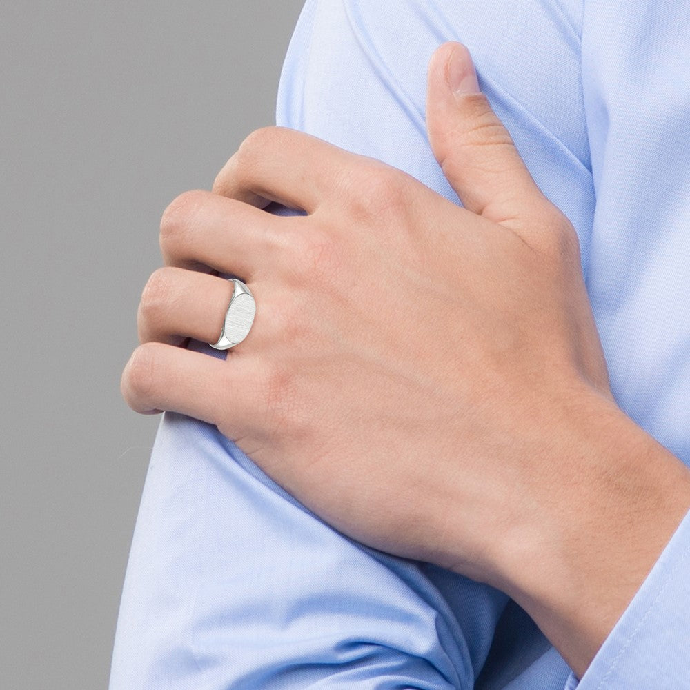 14kw 9.0x9.5mm Closed Back Signet Ring