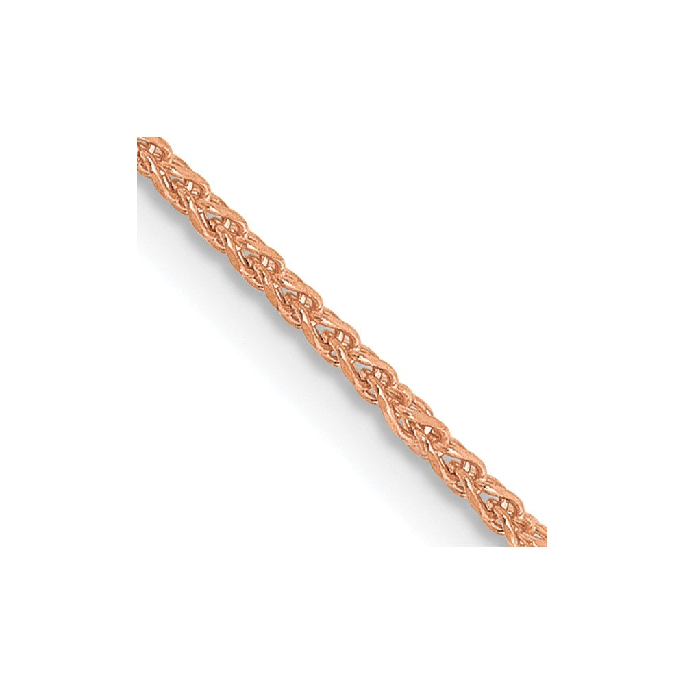 14K Rose Gold 16 inch 1.25mm Diamond-cut Spiga with Lobster Clasp Chain