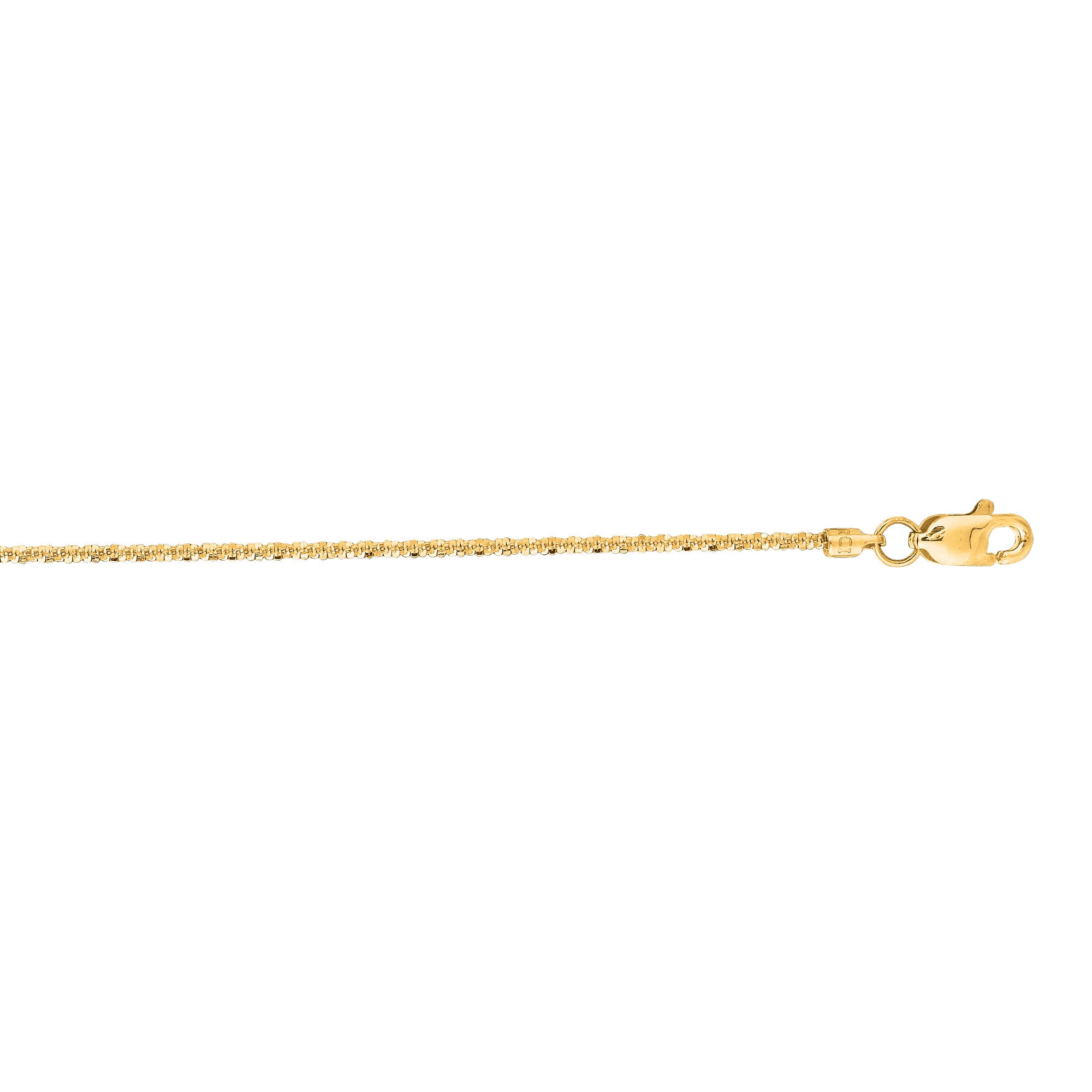 14K Yellow Gold 1.1mm Sparkle 20" Chain with Lobster Lock