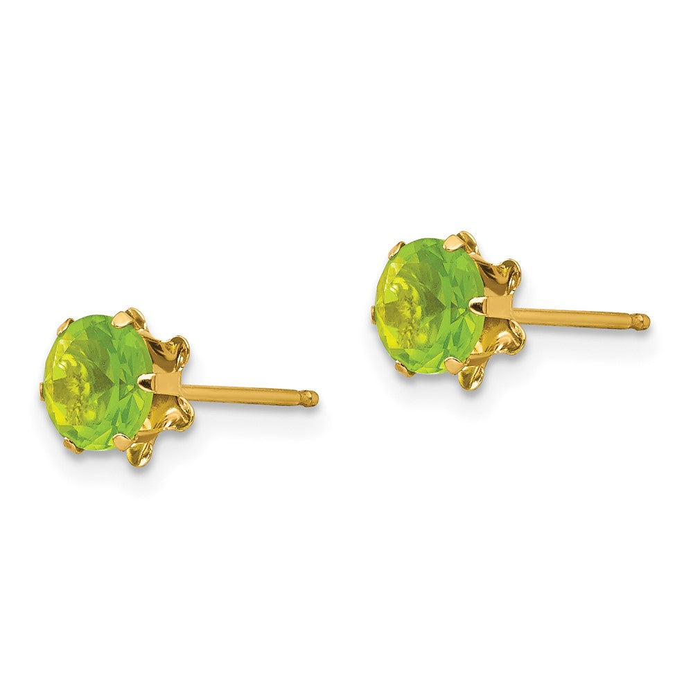 14k Madi K 5mm CZ Birthstone(Aug) Earrings