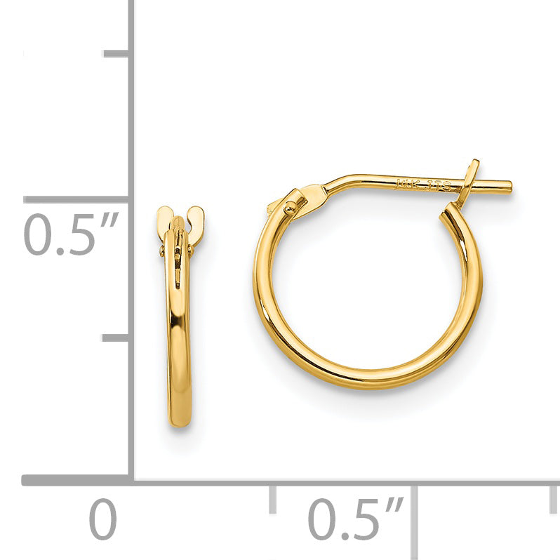 14k Madi K 1mm Hoop Earrings