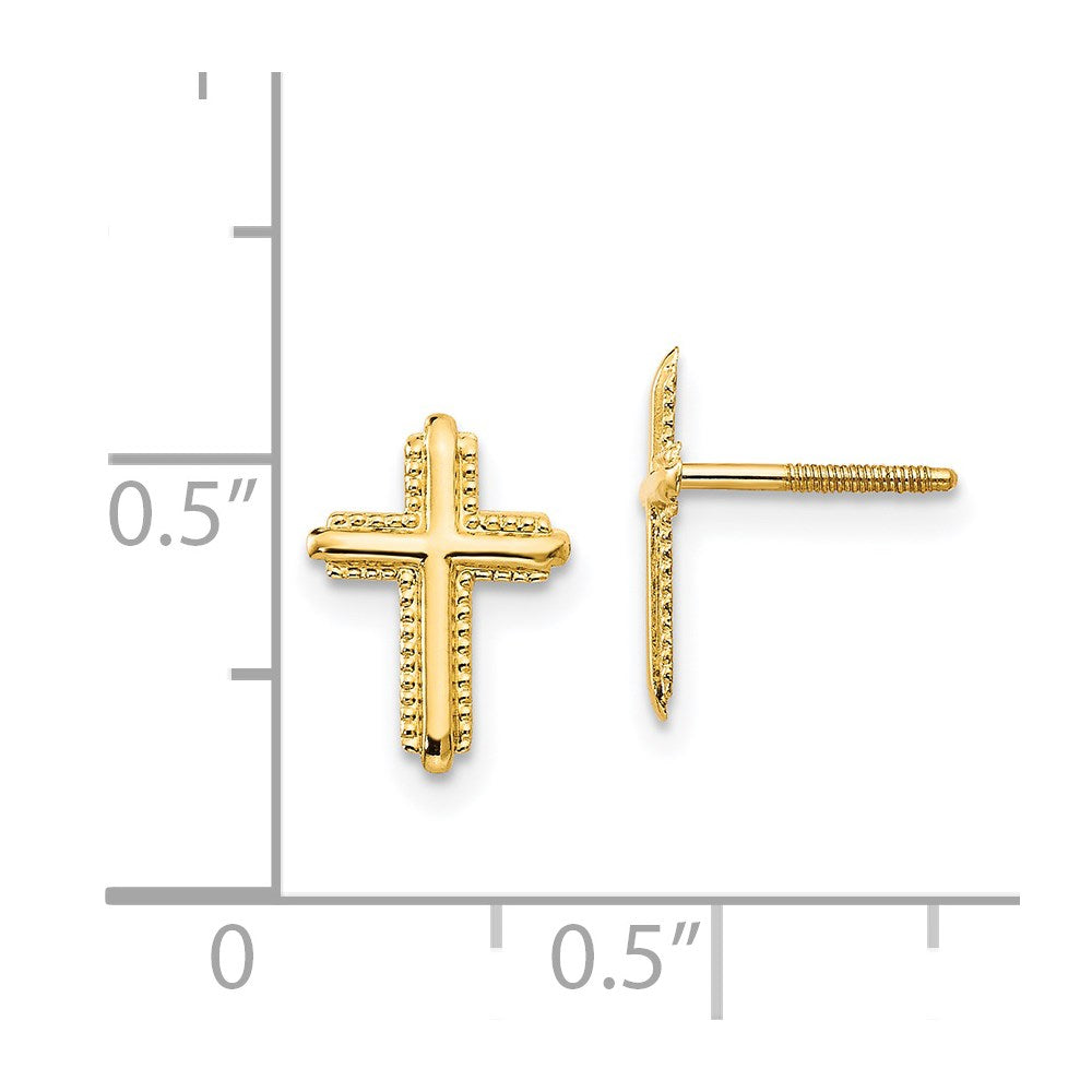14k Madi K Cross Post Earrings