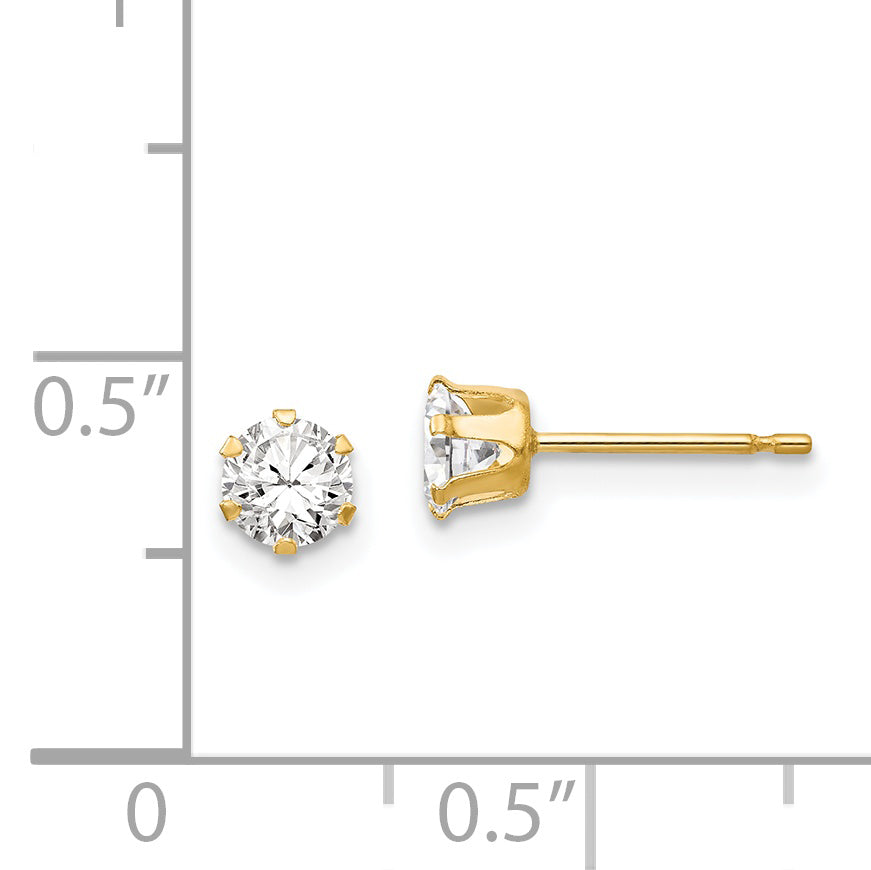 14k Madi K CZ Stud Post Earrings