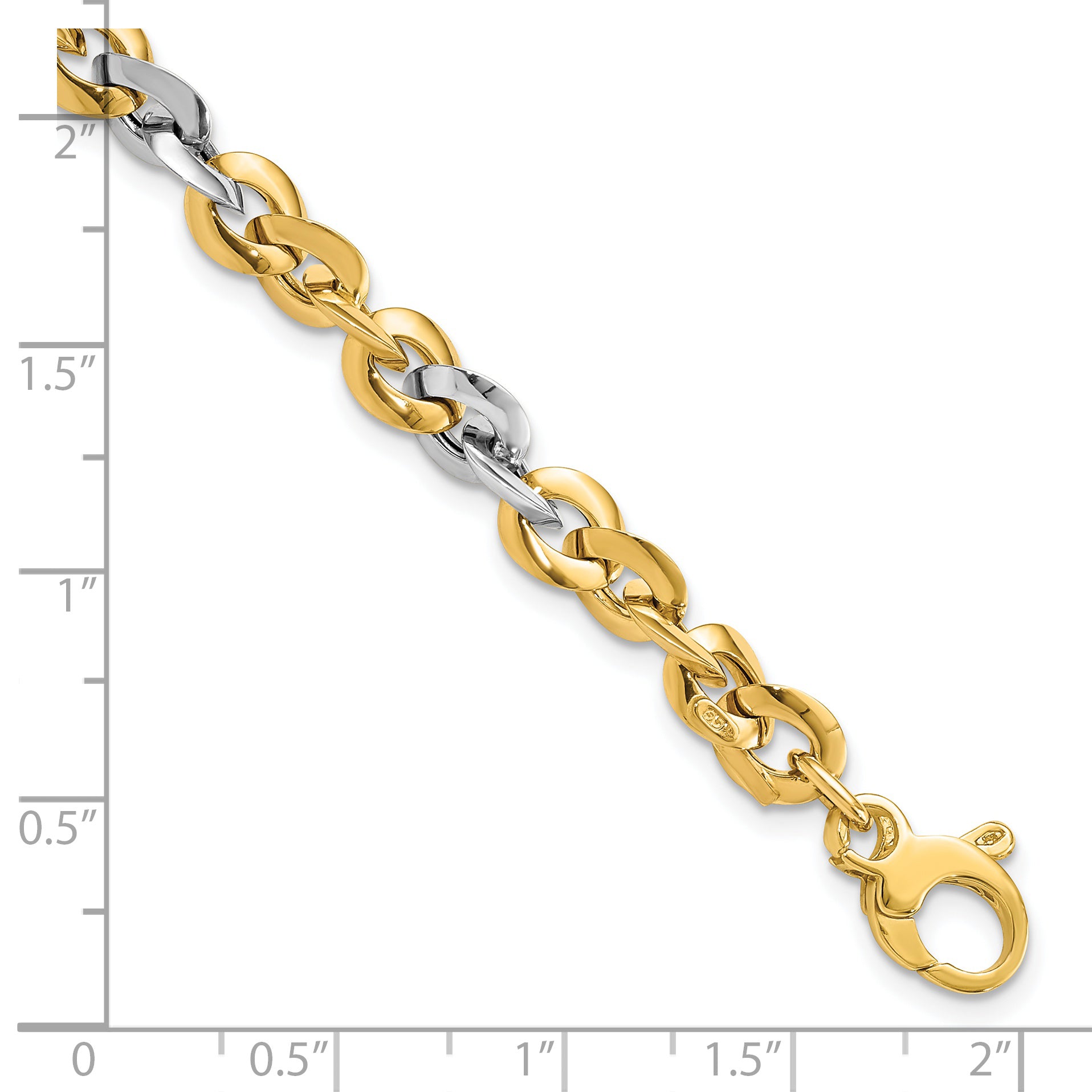 14K Two-Tone Polished Bracelet