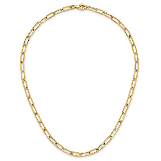 14K 5Mm Paper Clip Chain Necklace 22 Inches