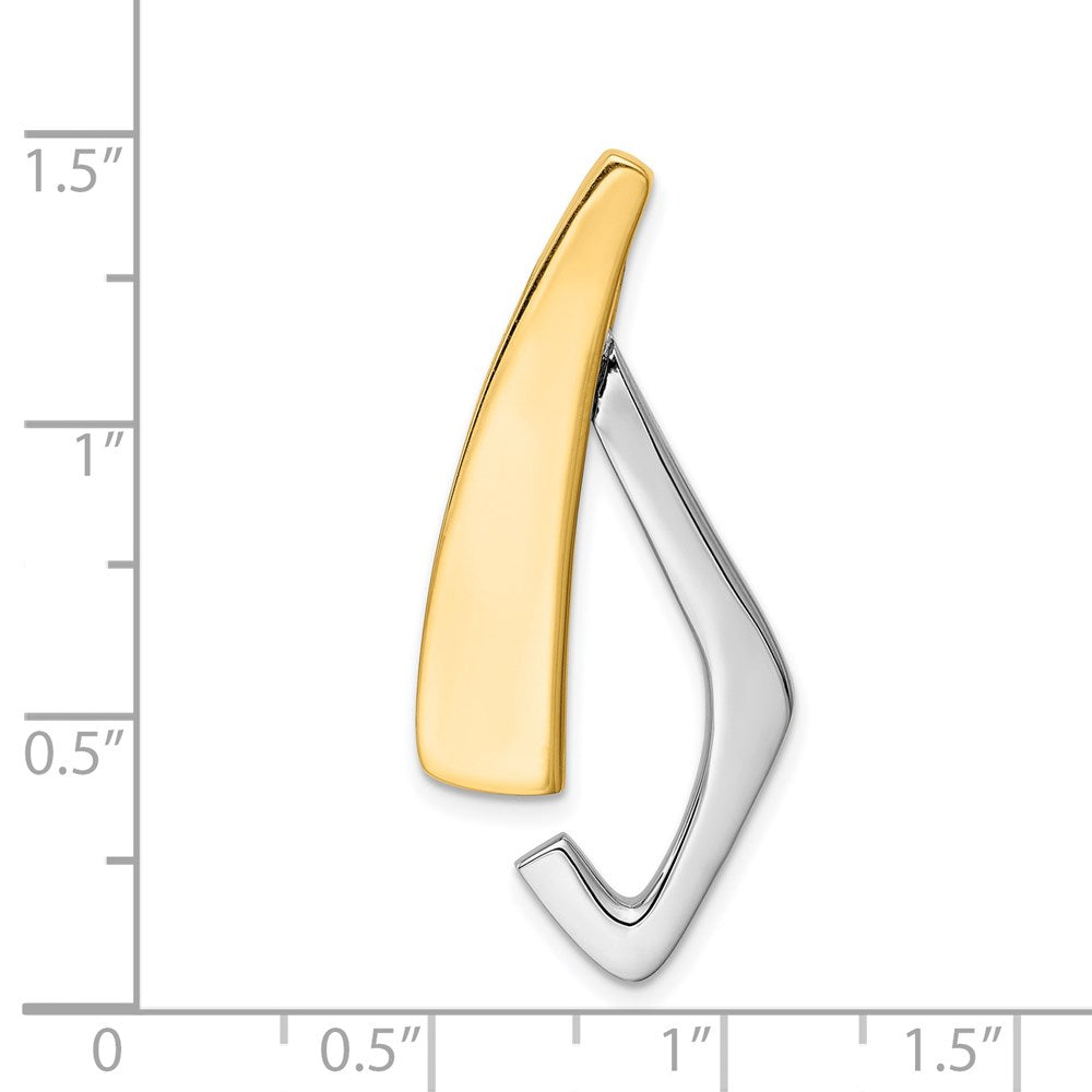 14k Two-tone Fits up to 6mm Omega, 8mm Reversible, Omega Slide
