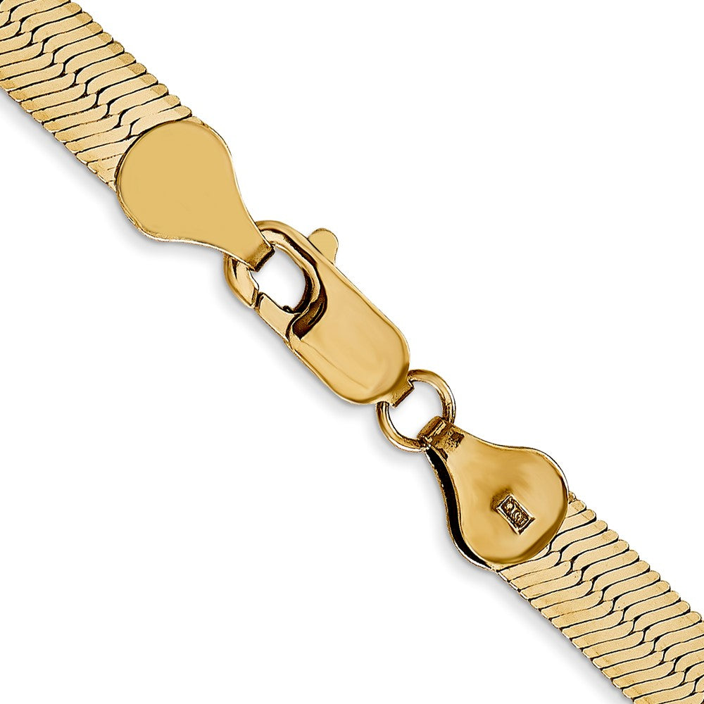 14K 30 inch 5.5mm Silky Herringbone with Lobster Clasp Chain