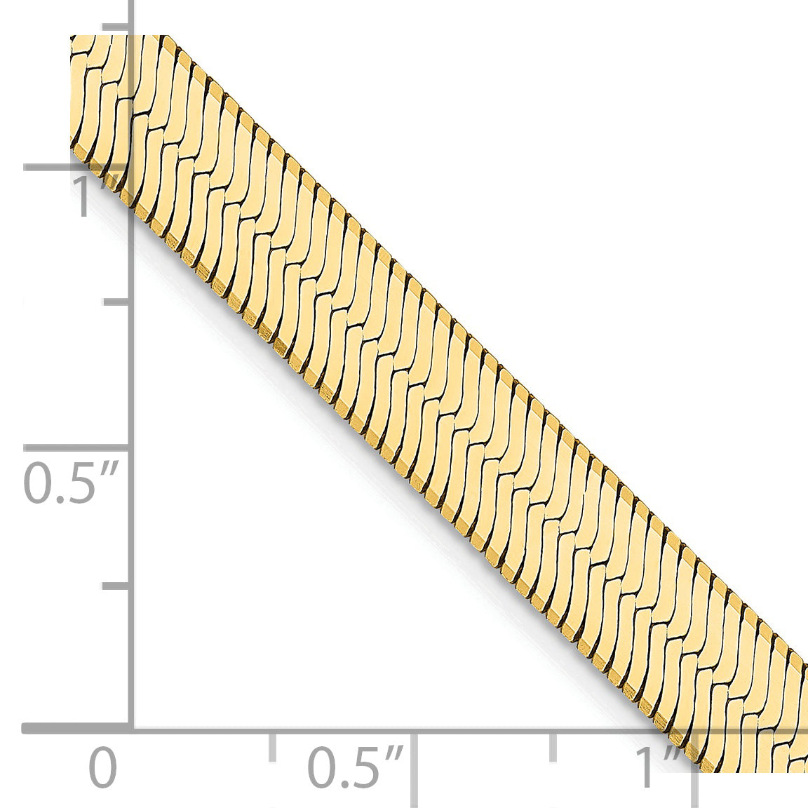 14K 20 Inch 6.5Mm Silky Herringbone With Lobster Clasp Chain
