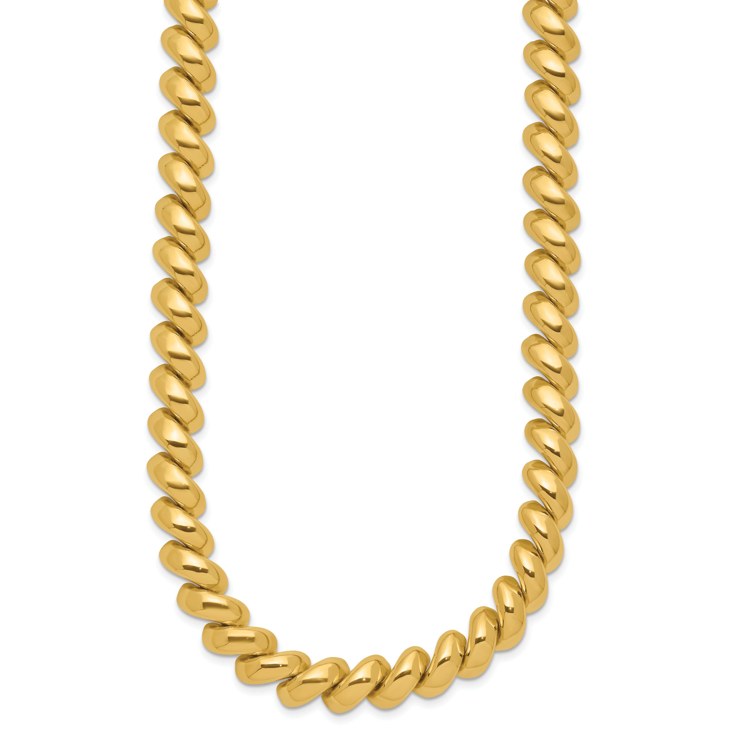 14k Polished 10mm 17 inch San Marco Necklace