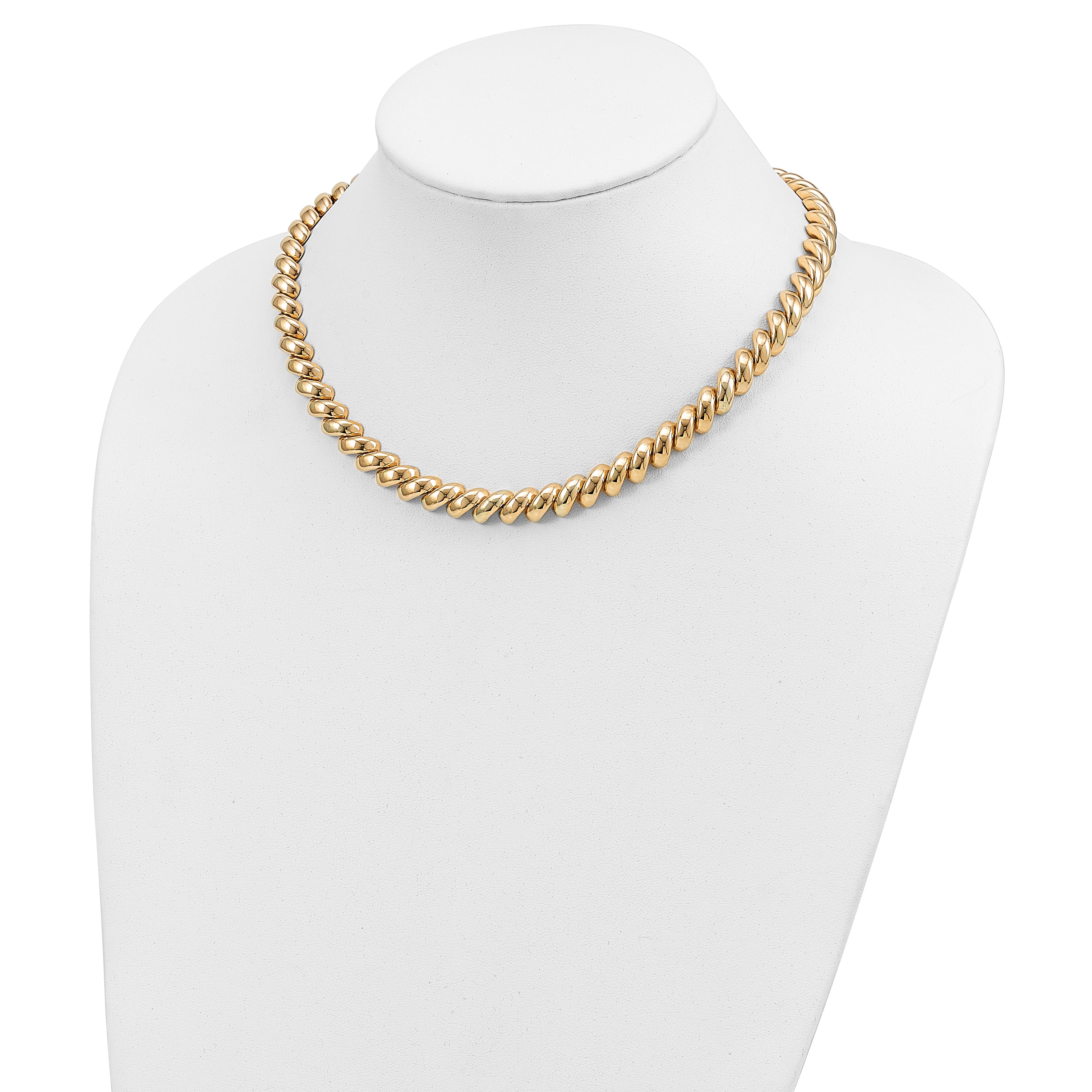 14k Polished 10mm 17 inch San Marco Necklace