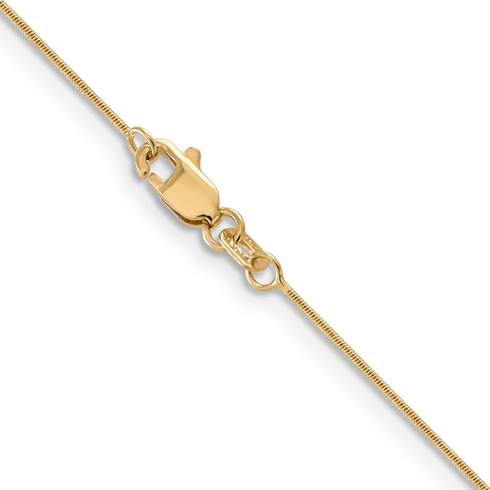 14K 18 inch .65mm Round Snake with Lobster Clasp Chain