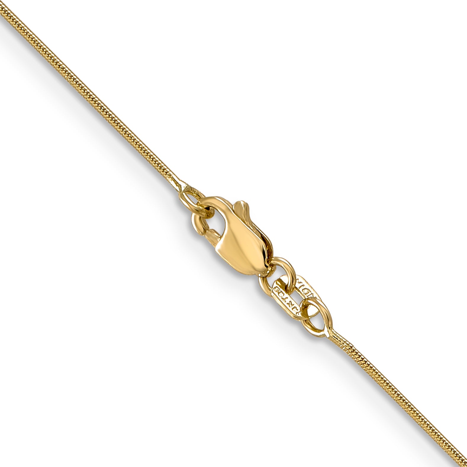14K 20 Inch .8Mm Round Snake With Lobster Clasp Chain