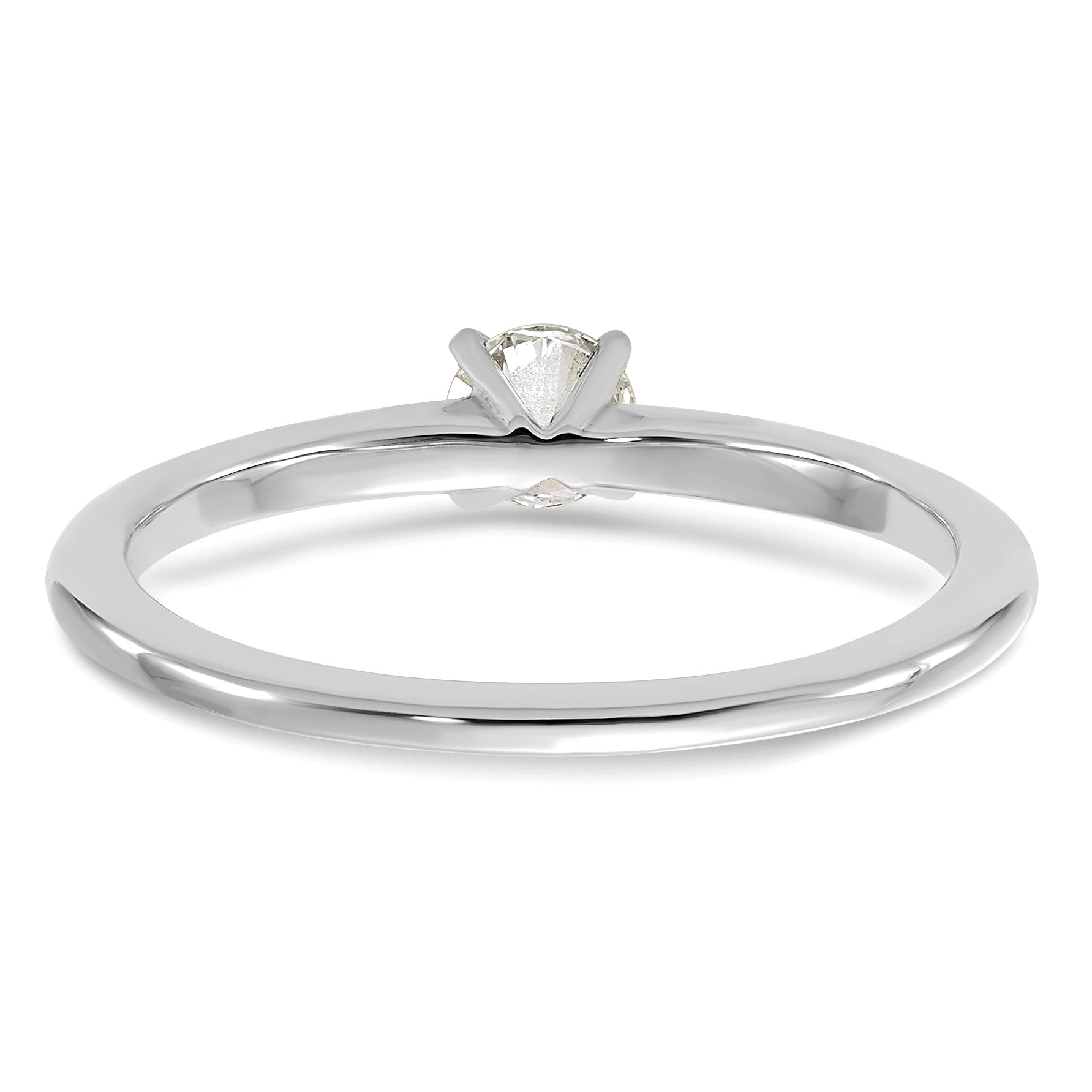 14K Two-Tone 1/3 carat Round VS/SI DEF Lab Grown Diamond Solitaire 4 Prong Size 7 Engagement Ring