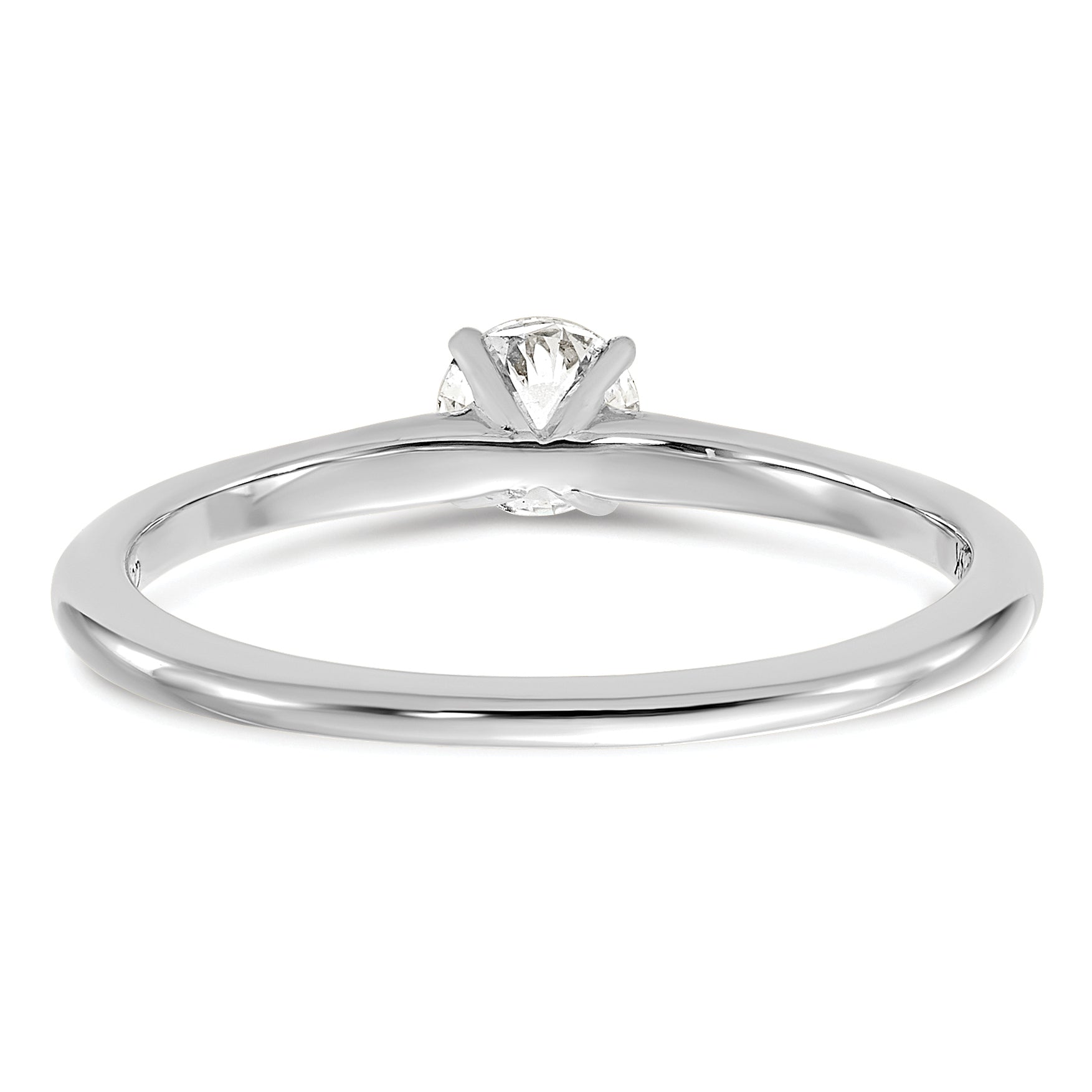 14K Two-Tone 1/4 carat Round VS/SI GH Lab Grown Diamond Solitaire 4 Prong Size 10 Engagement Ring