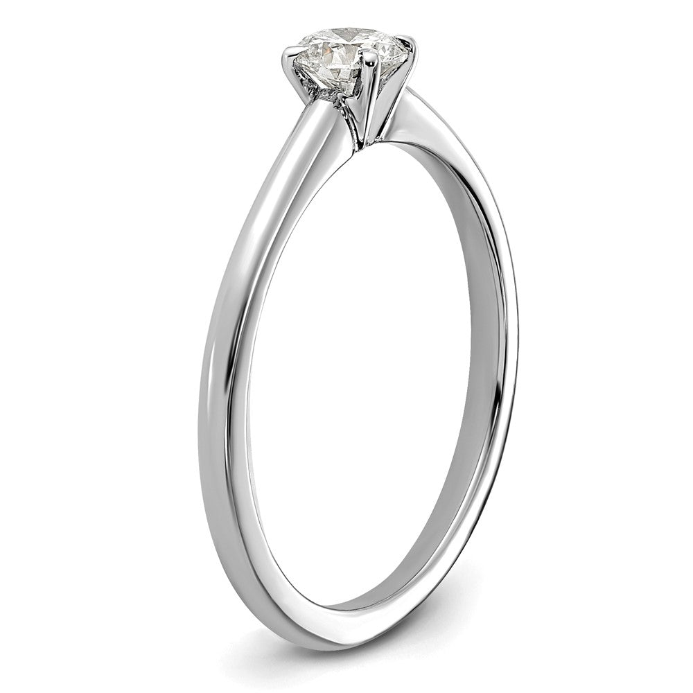 14K White Gold 1/3 carat Round VS/SI DEF Lab Grown Diamond Solitaire 4 Prong Size 9 Engagement Ring