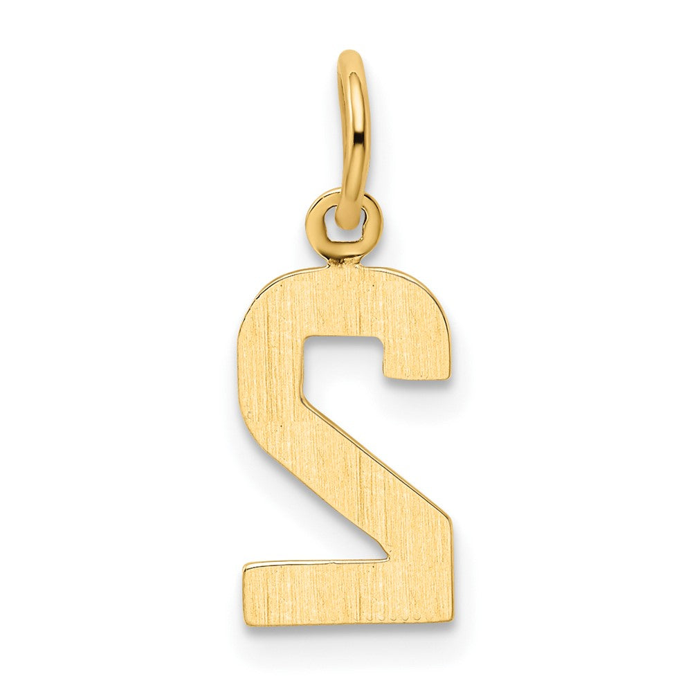 14k Small Polished Number 2 Charm