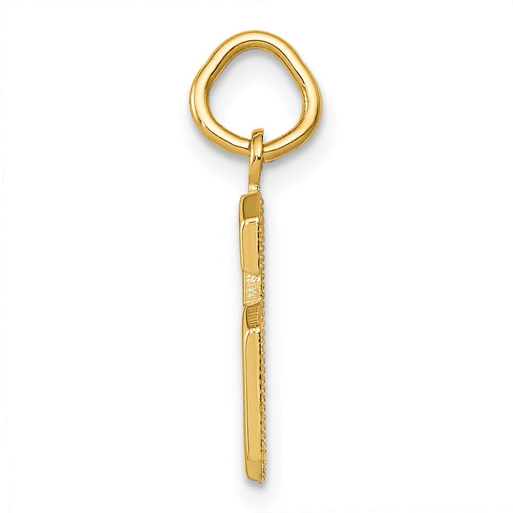 14k Small Polished Number 6 Charm