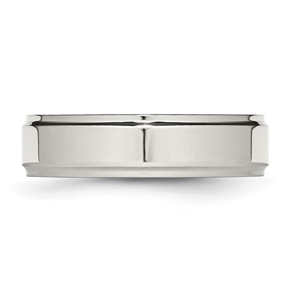 Chisel Stainless Steel Polished 6mm Ridged Edge Band