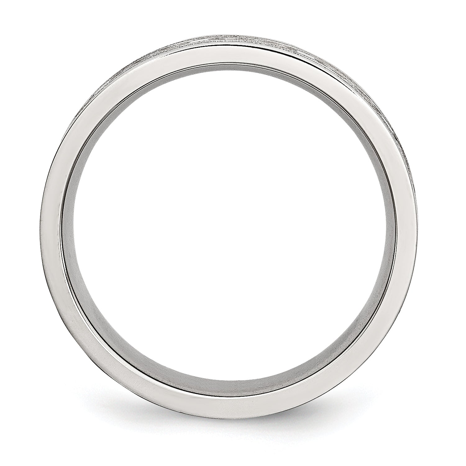 Chisel Stainless Steel Brushed Celtic Laser Etched 6mm Flat Band