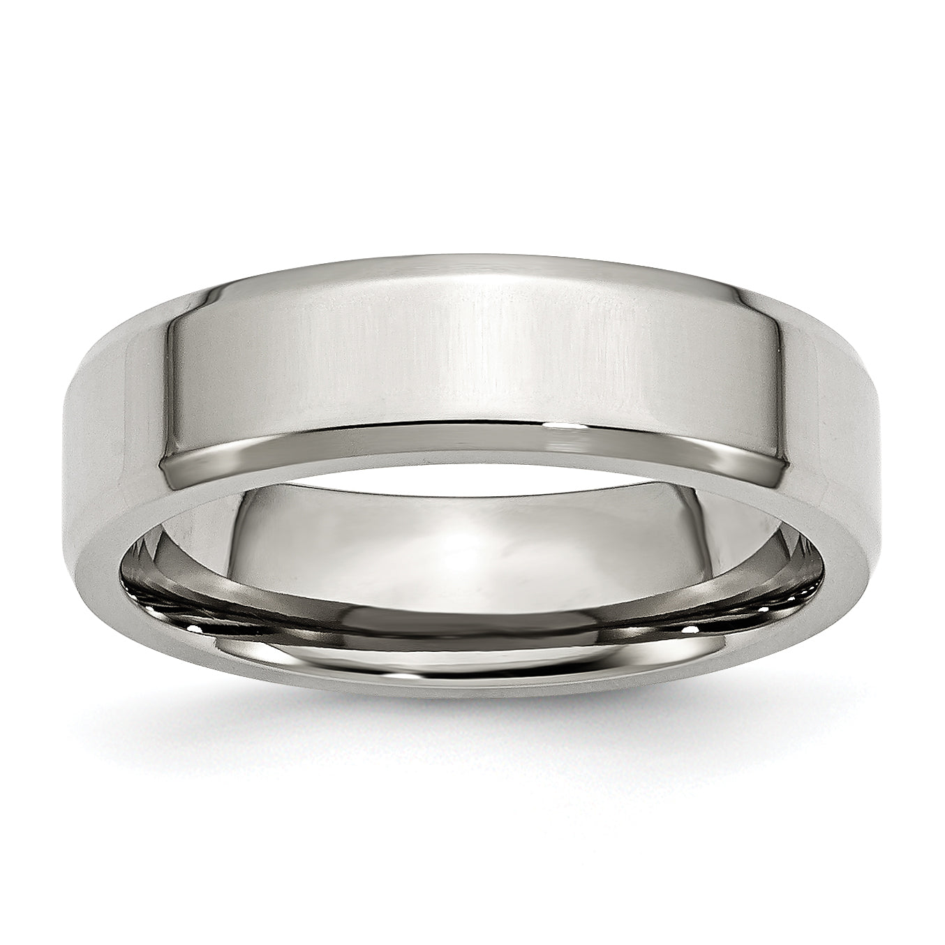 Chisel Stainless Steel Polished 6mm Beveled Edge Band