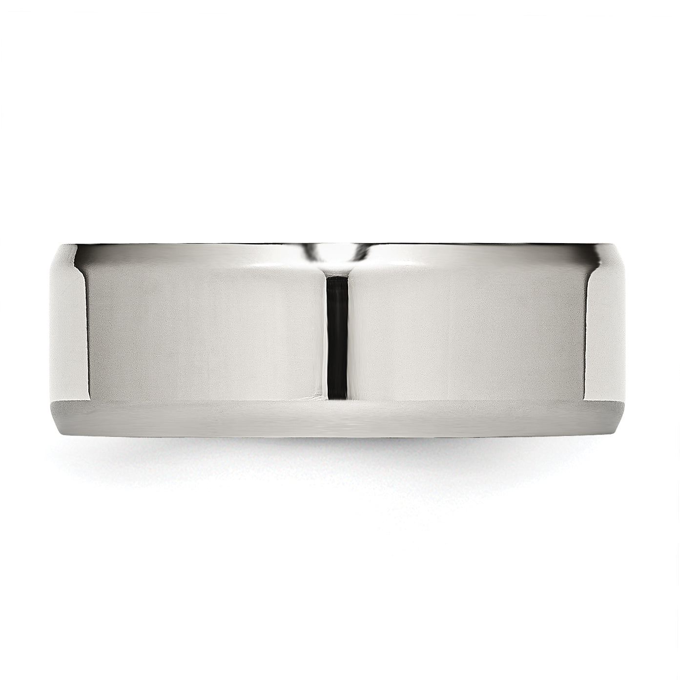 Chisel Stainless Steel Polished 8mm Beveled Edge Band